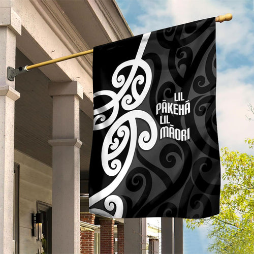 Lil Pakeha Lil Maori New Zealand Garden Flag Kiwi Proud Mangopare Pattern