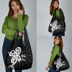 Lil Pakeha Lil Maori New Zealand Grocery Bag Kiwi Proud Mangopare Pattern