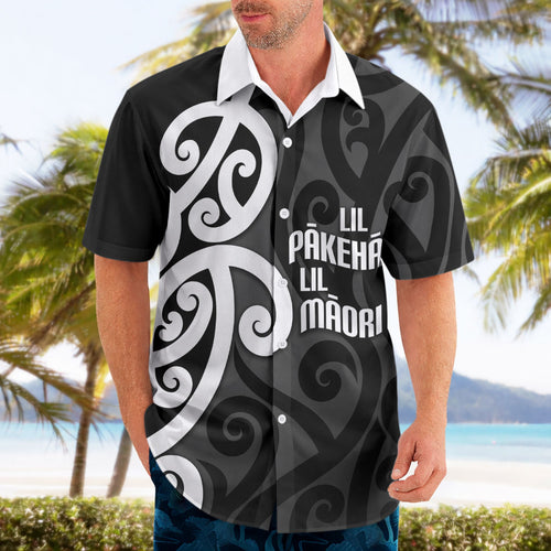 Lil Pakeha Lil Maori New Zealand Hawaiian Shirt Kiwi Proud Mangopare Pattern