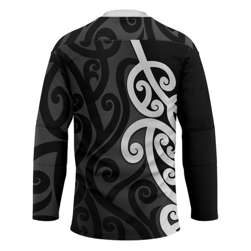 Lil Pakeha Lil Maori New Zealand Hockey Jersey Kiwi Proud Mangopare Pattern