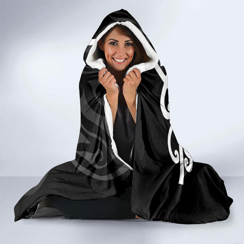Lil Pakeha Lil Maori New Zealand Hooded Blanket Kiwi Proud Mangopare Pattern