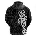 Lil Pakeha Lil Maori New Zealand Hoodie Kiwi Proud Mangopare Pattern