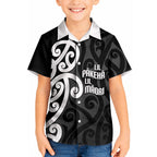 Lil Pakeha Lil Maori New Zealand Kid Hawaiian Shirt Kiwi Proud Mangopare Pattern