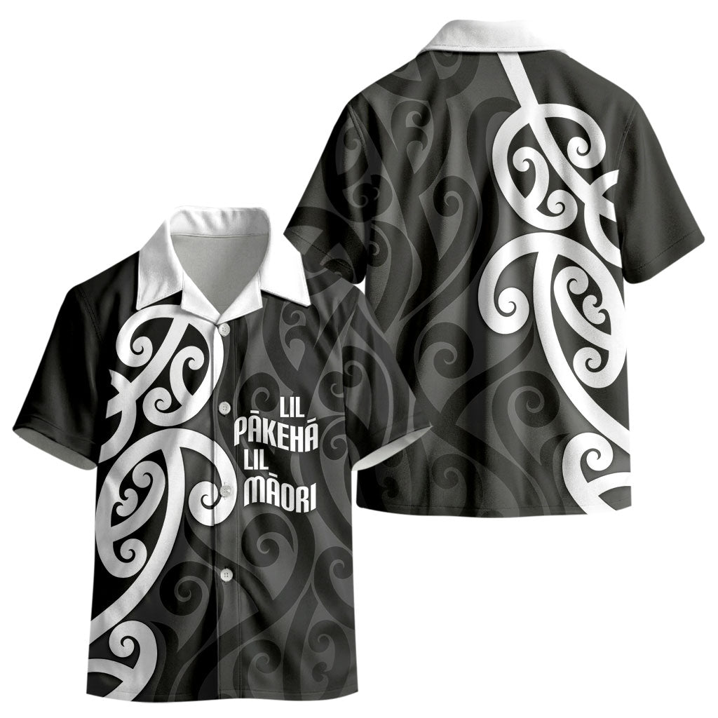 Lil Pakeha Lil Maori New Zealand Kid Hawaiian Shirt Kiwi Proud Mangopare Pattern