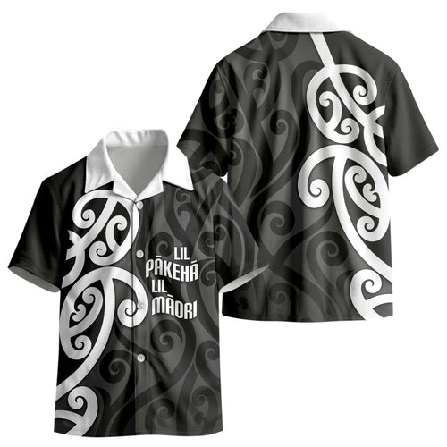 Lil Pakeha Lil Maori New Zealand Kid Hawaiian Shirt Kiwi Proud Mangopare Pattern