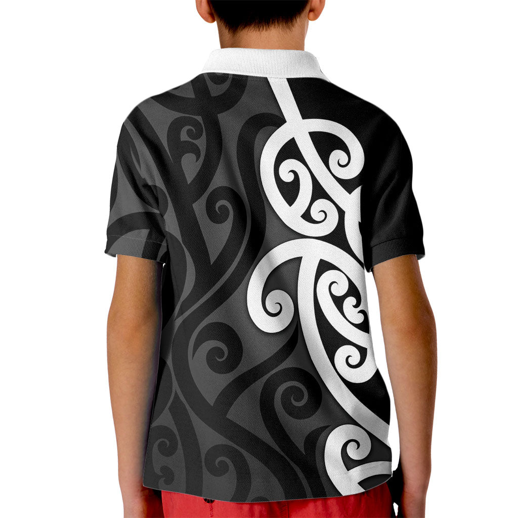 Lil Pakeha Lil Maori New Zealand Kid Polo Shirt Kiwi Proud Mangopare Pattern