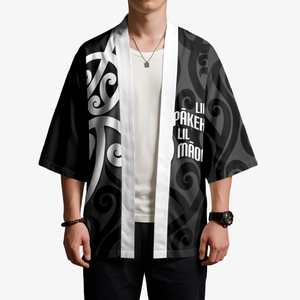 Lil Pakeha Lil Maori New Zealand Kimono Kiwi Proud Mangopare Pattern