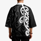 Lil Pakeha Lil Maori New Zealand Kimono Kiwi Proud Mangopare Pattern