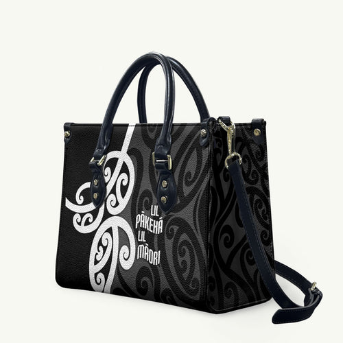 Lil Pakeha Lil Maori New Zealand Leather Bag Kiwi Proud Mangopare Pattern