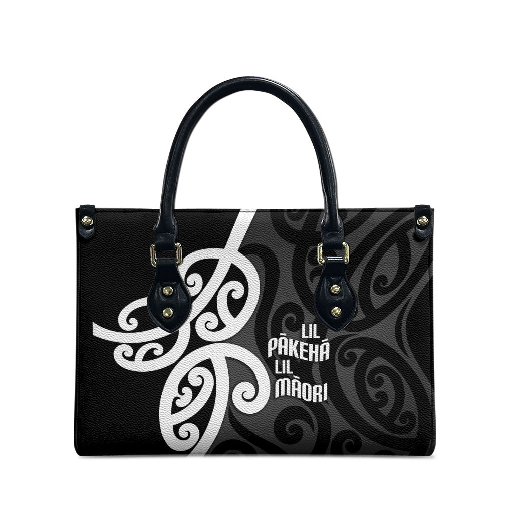 Lil Pakeha Lil Maori New Zealand Leather Bag Kiwi Proud Mangopare Pattern
