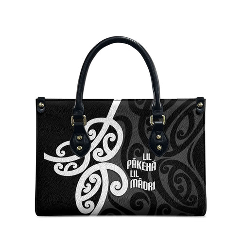 Lil Pakeha Lil Maori New Zealand Leather Bag Kiwi Proud Mangopare Pattern