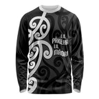 Lil Pakeha Lil Maori New Zealand Long Sleeve Shirt Kiwi Proud Mangopare Pattern