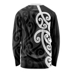 Lil Pakeha Lil Maori New Zealand Long Sleeve Shirt Kiwi Proud Mangopare Pattern