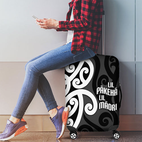 Lil Pakeha Lil Maori New Zealand Luggage Cover Kiwi Proud Mangopare Pattern