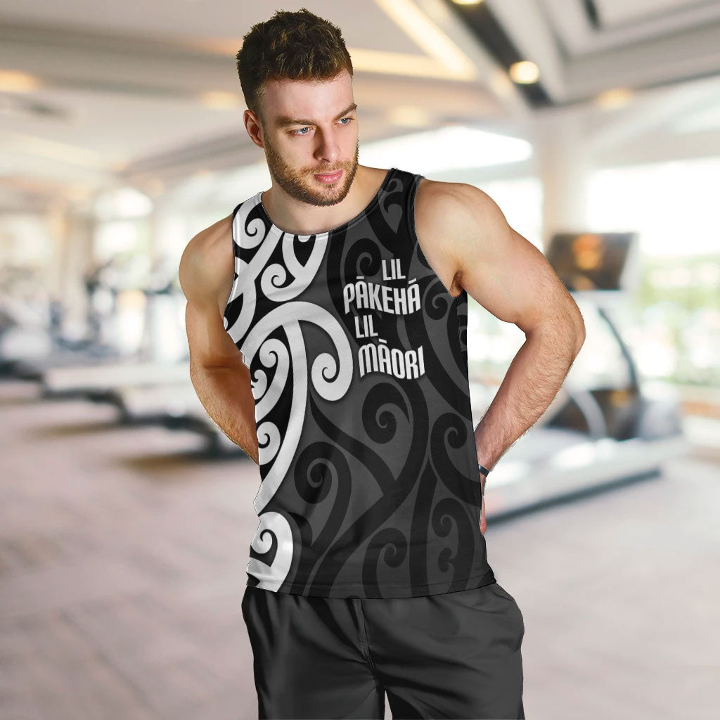 Lil Pakeha Lil Maori New Zealand Men Tank Top Kiwi Proud Mangopare Pattern