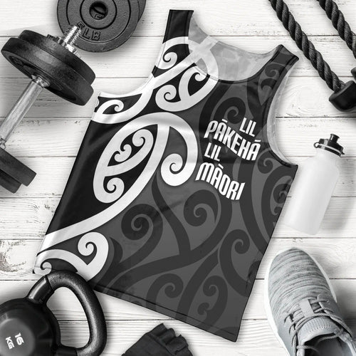 Lil Pakeha Lil Maori New Zealand Men Tank Top Kiwi Proud Mangopare Pattern