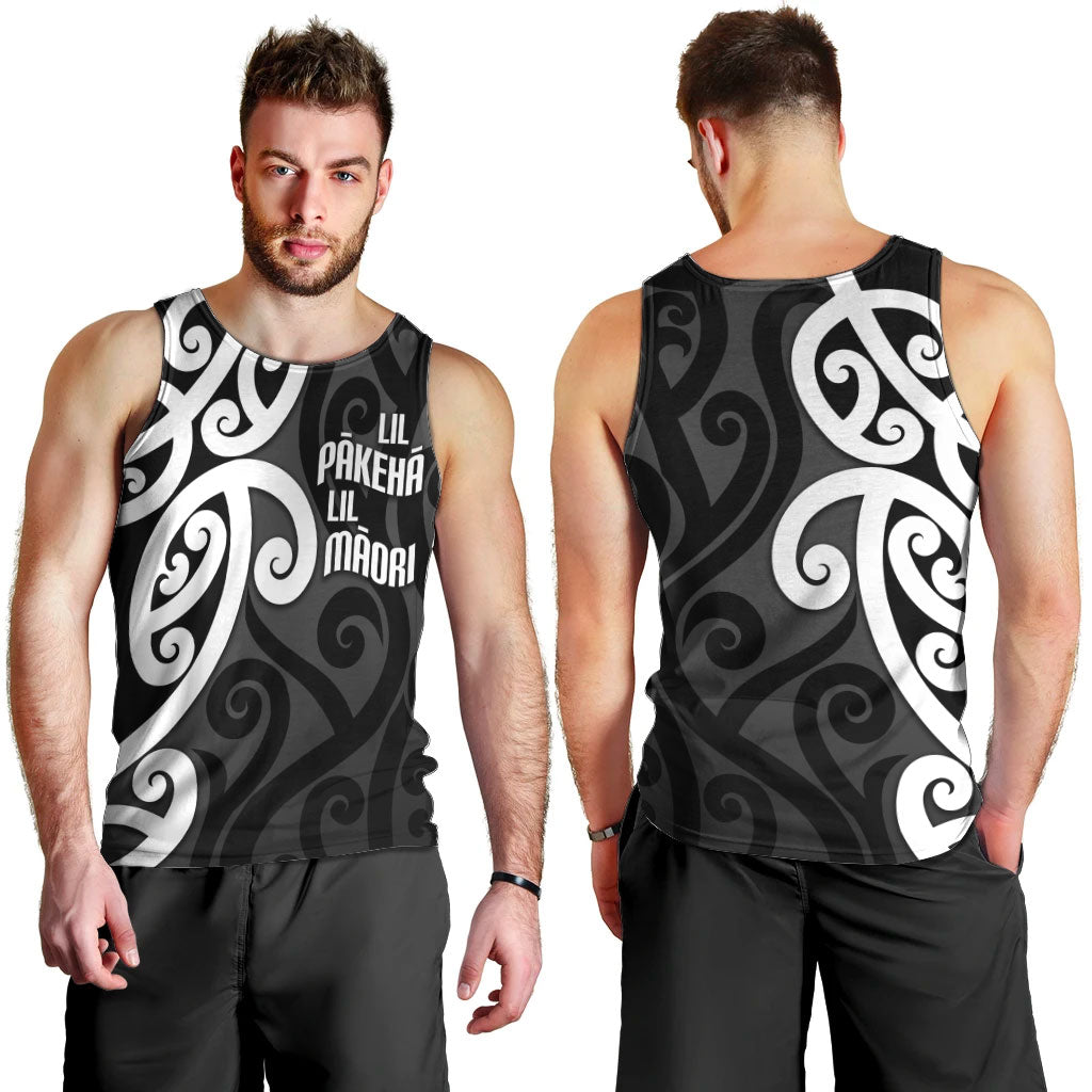 Lil Pakeha Lil Maori New Zealand Men Tank Top Kiwi Proud Mangopare Pattern