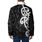 Lil Pakeha Lil Maori New Zealand Padded Jacket Kiwi Proud Mangopare Pattern