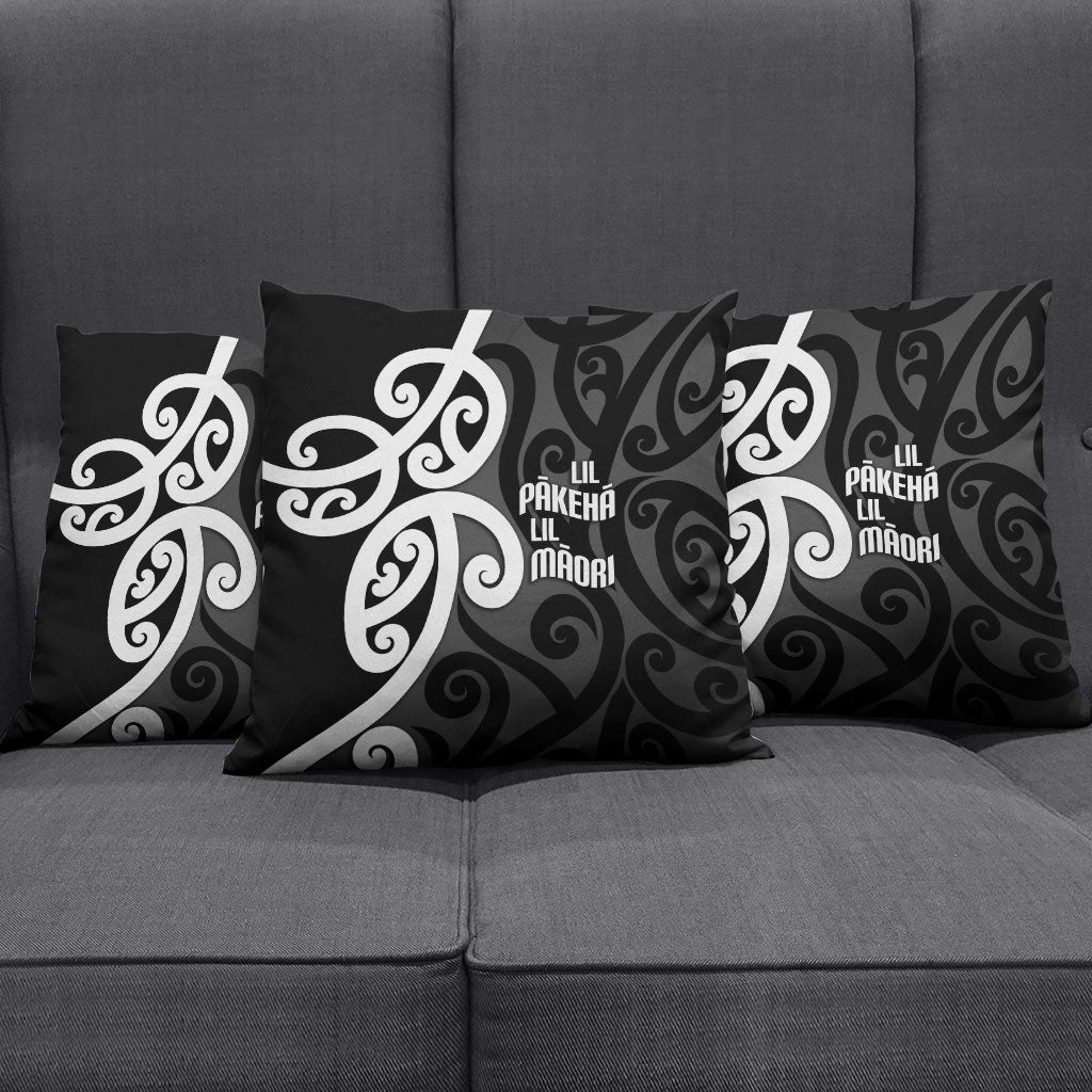 Lil Pakeha Lil Maori New Zealand Pillow Cover Kiwi Proud Mangopare Pattern