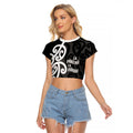 Lil Pakeha Lil Maori New Zealand Raglan Cropped T Shirt Kiwi Proud Mangopare Pattern