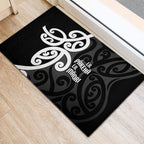 Lil Pakeha Lil Maori New Zealand Rubber Doormat Kiwi Proud Mangopare Pattern