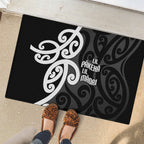 Lil Pakeha Lil Maori New Zealand Rubber Doormat Kiwi Proud Mangopare Pattern