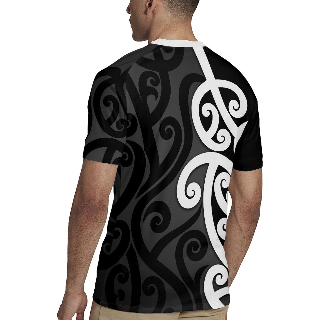 Lil Pakeha Lil Maori New Zealand Rugby Jersey Kiwi Proud Mangopare Pattern