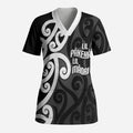 Lil Pakeha Lil Maori New Zealand Scrub Top Kiwi Proud Mangopare Pattern