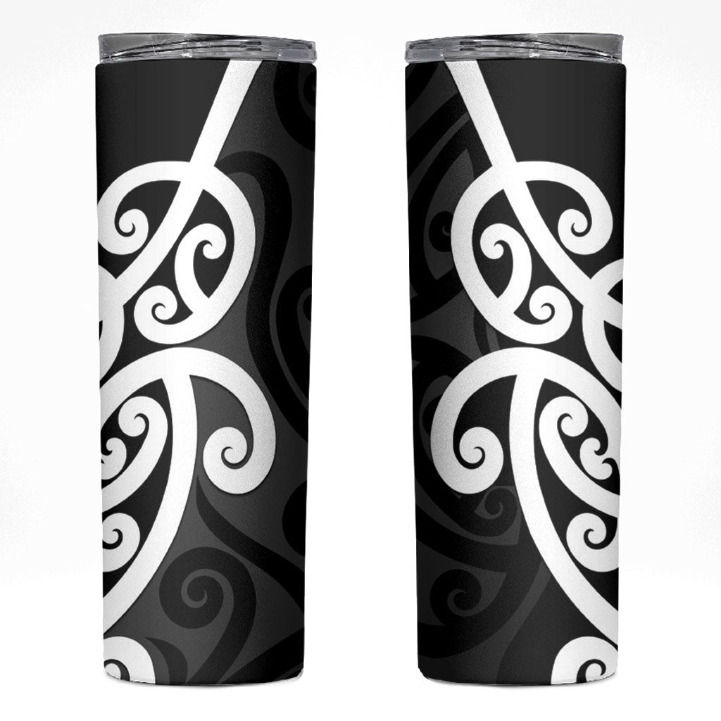 Lil Pakeha Lil Maori New Zealand Skinny Tumbler Kiwi Proud Mangopare Pattern