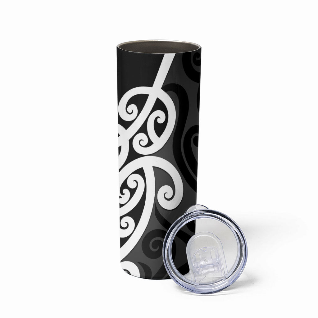 Lil Pakeha Lil Maori New Zealand Skinny Tumbler Kiwi Proud Mangopare Pattern