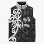 Lil Pakeha Lil Maori New Zealand Sleeveless Puffer Jacket Kiwi Proud Mangopare Pattern