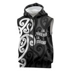 Lil Pakeha Lil Maori New Zealand Sleeveless Zip Hoodie Kiwi Proud Mangopare Pattern