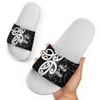 Lil Pakeha Lil Maori New Zealand Slide Sandals Kiwi Proud Mangopare Pattern
