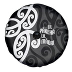 Lil Pakeha Lil Maori New Zealand Spare Tire Cover Kiwi Proud Mangopare Pattern