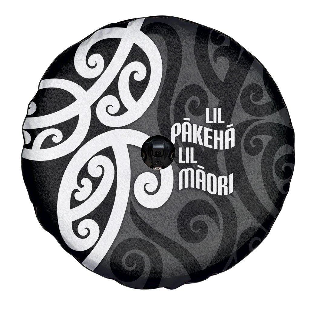 Lil Pakeha Lil Maori New Zealand Spare Tire Cover Kiwi Proud Mangopare Pattern