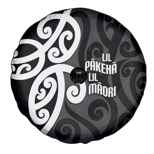 Lil Pakeha Lil Maori New Zealand Spare Tire Cover Kiwi Proud Mangopare Pattern