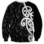 Lil Pakeha Lil Maori New Zealand Sweatshirt Kiwi Proud Mangopare Pattern