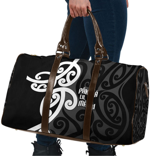 Lil Pakeha Lil Maori New Zealand Travel Bag Kiwi Proud Mangopare Pattern