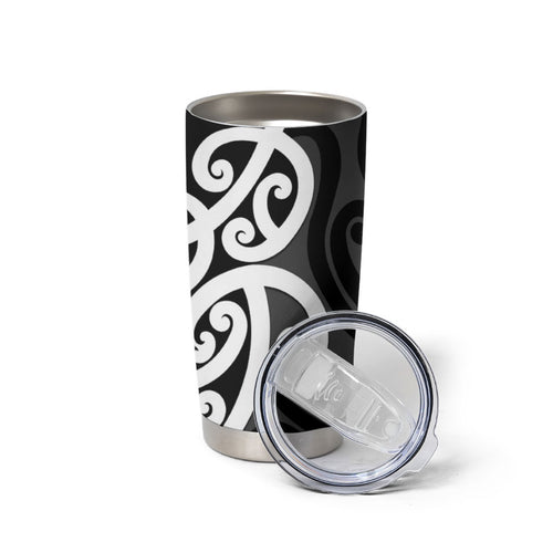 Lil Pakeha Lil Maori New Zealand Tumbler Cup Kiwi Proud Mangopare Pattern