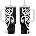 Lil Pakeha Lil Maori New Zealand Tumbler With Handle Kiwi Proud Mangopare Pattern
