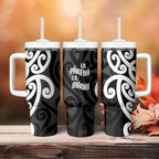 Lil Pakeha Lil Maori New Zealand Tumbler With Handle Kiwi Proud Mangopare Pattern