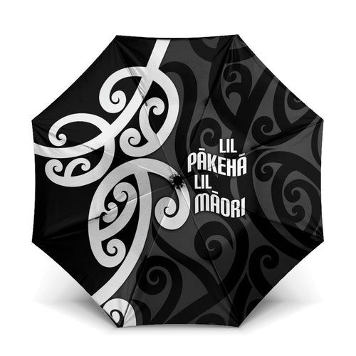 Lil Pakeha Lil Maori New Zealand Umbrella Kiwi Proud Mangopare Pattern