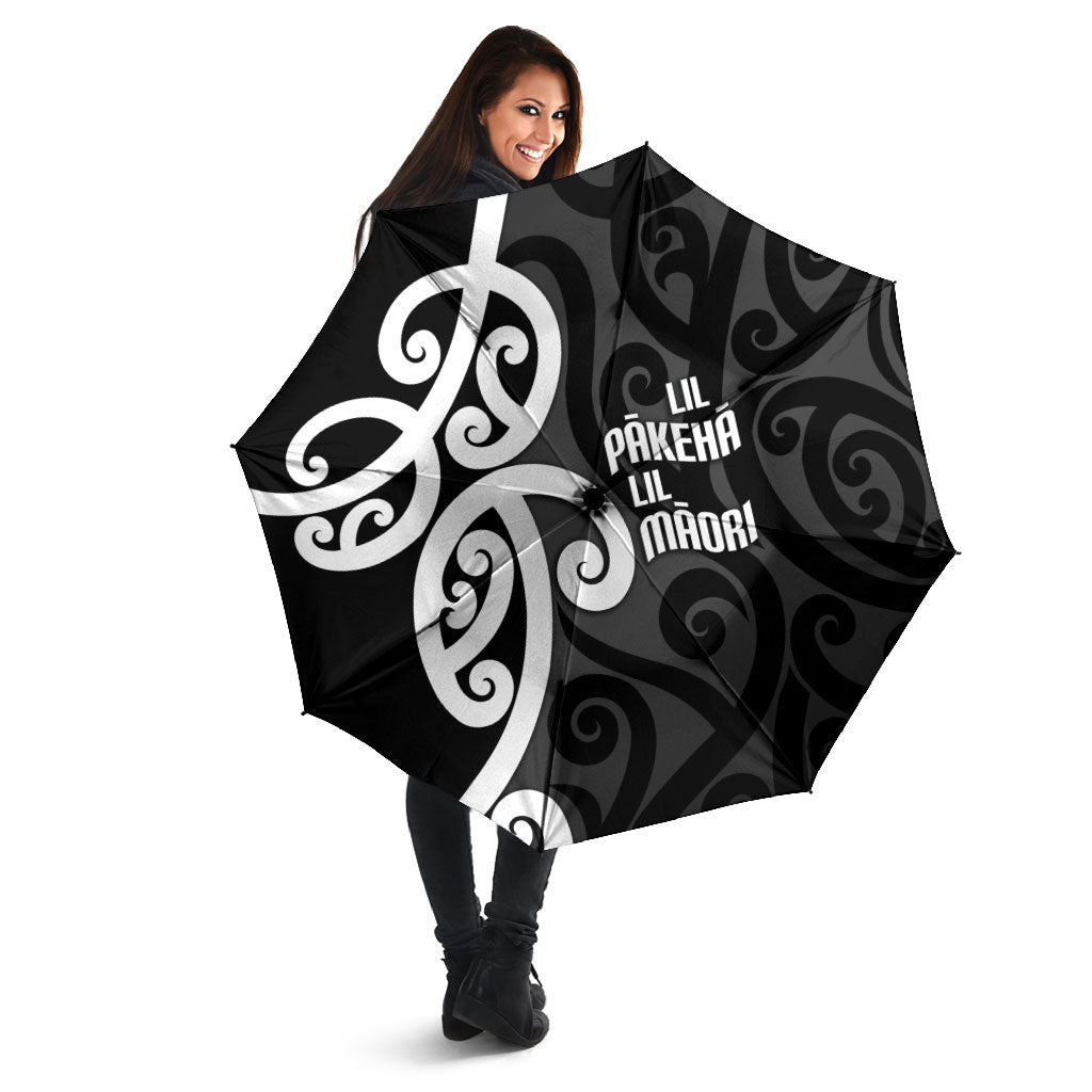 Lil Pakeha Lil Maori New Zealand Umbrella Kiwi Proud Mangopare Pattern