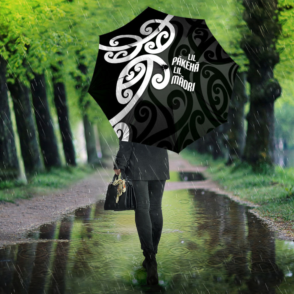 Lil Pakeha Lil Maori New Zealand Umbrella Kiwi Proud Mangopare Pattern