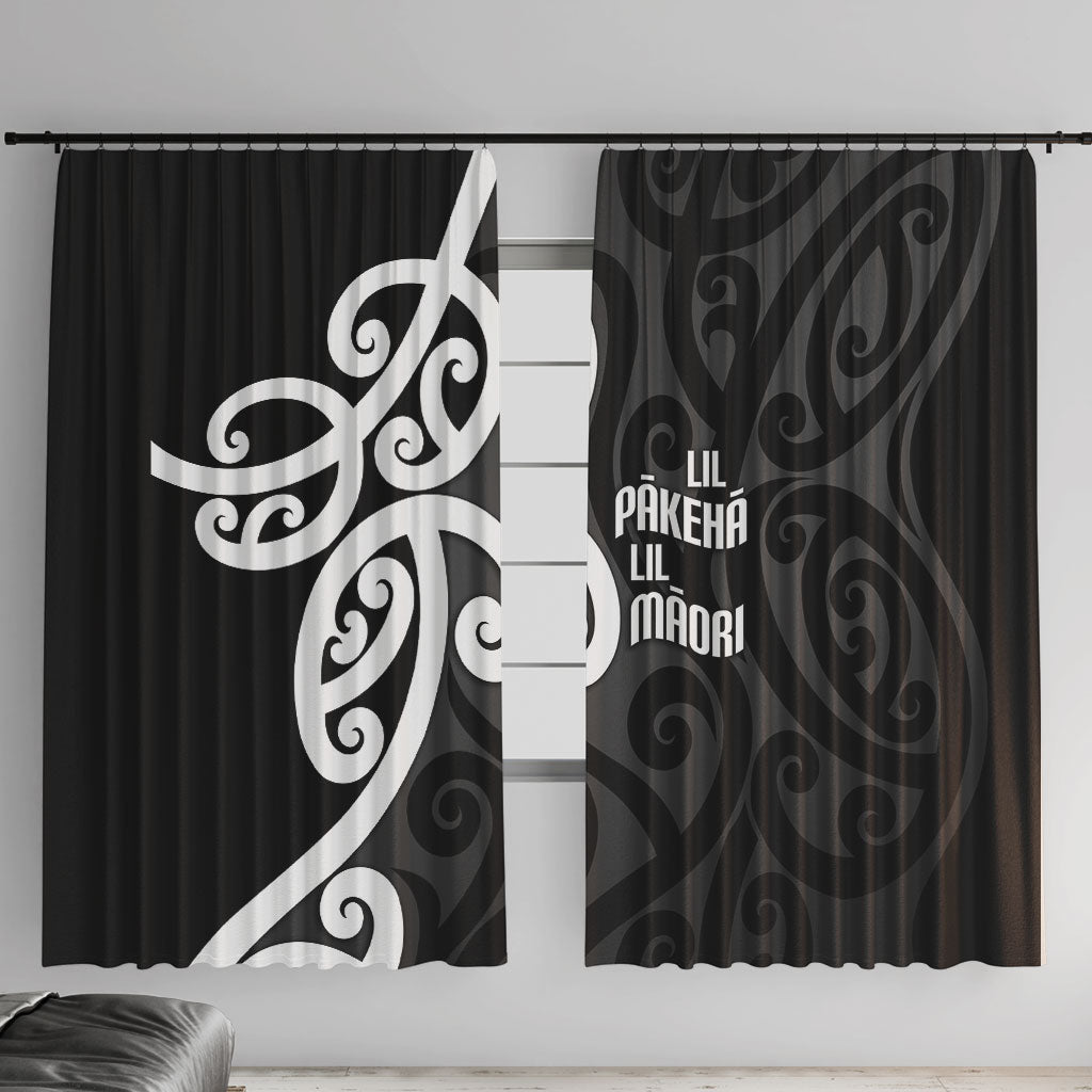 Lil Pakeha Lil Maori New Zealand Window Curtain Kiwi Proud Mangopare Pattern