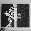 Lil Pakeha Lil Maori New Zealand Window Curtain Kiwi Proud Mangopare Pattern