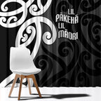 Lil Pakeha Lil Maori New Zealand Window Curtain Kiwi Proud Mangopare Pattern