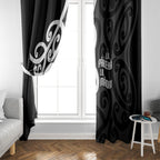 Lil Pakeha Lil Maori New Zealand Window Curtain Kiwi Proud Mangopare Pattern