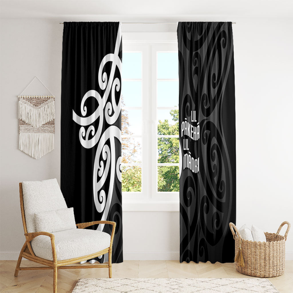 Lil Pakeha Lil Maori New Zealand Window Curtain Kiwi Proud Mangopare Pattern