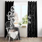 Lil Pakeha Lil Maori New Zealand Window Curtain Kiwi Proud Mangopare Pattern
